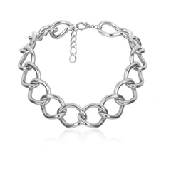 Women's Heavy Metal Chunky Choker Necklace