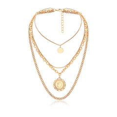 Women's Layered Coin Necklace