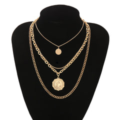 Women's Layered Coin Necklace