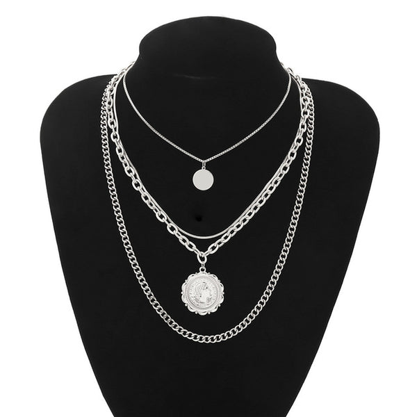 Women's Layered Coin Necklace