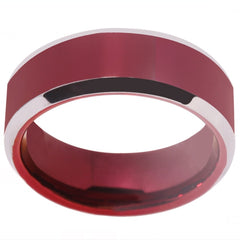 Women's 8mm Ruby Tungsten Carbide Ring