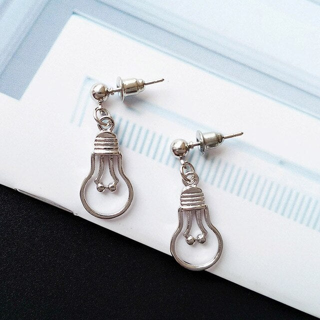 Women's Hollow Light Bulb Post Earrings