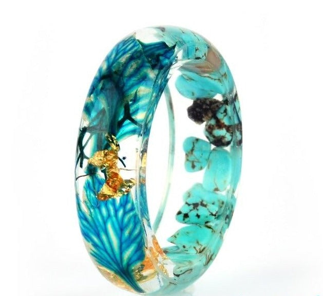 Women's 'Infinity | Blue Summer' Acetate Acrylic Ring