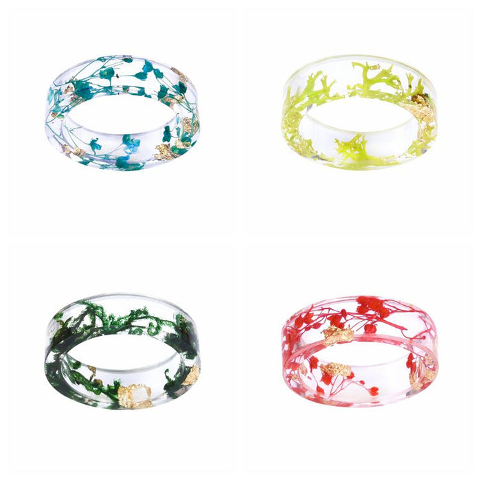 Women's 6mm 'Nature's Branches' Clear Acetate Acrylic Ring