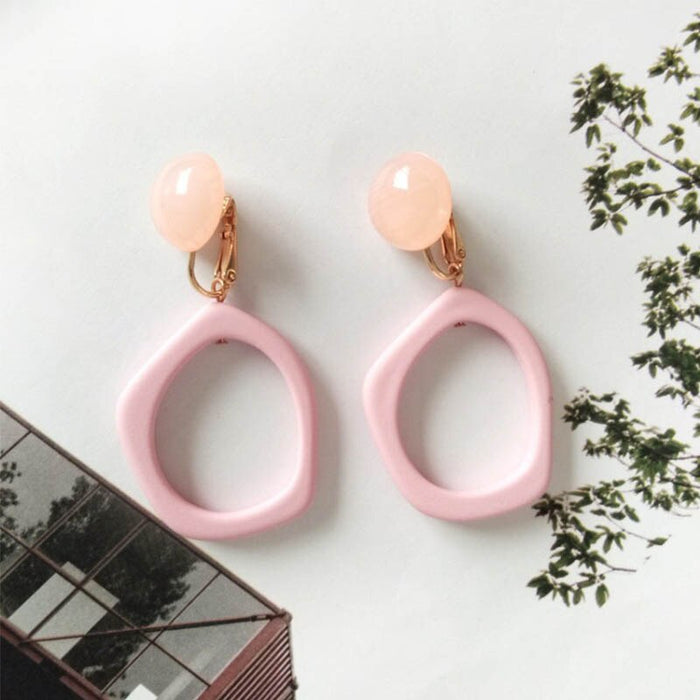 Women's Oblong Geometric Acrylic Drop Earrings