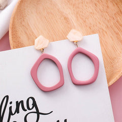 Women's Oblong Geometric Acrylic Drop Earrings