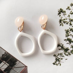 Women's Oblong Geometric Acrylic Drop Earrings