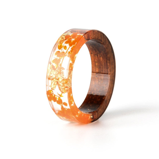 Women's 'Wood Amalgam | Summer Breeze' Acetate Acrylic Ring