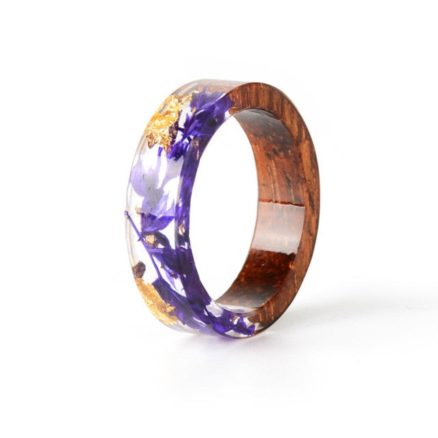 Women's 'Wood Amalgam | Lilac Evening' Acetate Acrylic Ring