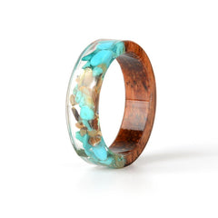 Women's 'Wood Amalgam | BlueStone' Acetate Acrylic Ring