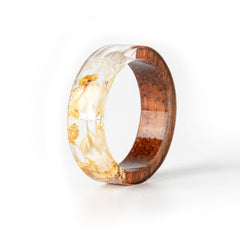 Women's 'Wood Amalgam | Wheat Fields' Acetate Acrylic Ring