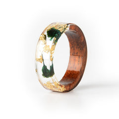 Women's 'Wood Amalgam | Sunset Pond' Acetate Acrylic Ring