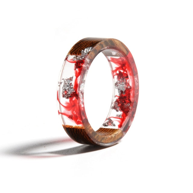 Women's 'Wood Amalgam | Winter Chill' Acetate Acrylic Ring