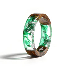 Women's 'Wood Amalgam | Spring Forest' Acetate Acrylic Ring