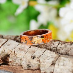 Women's 'Wood Amalgam | Summer Breeze' Acetate Acrylic Ring