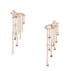 Women's European Long Tassel Star Drop Earrings