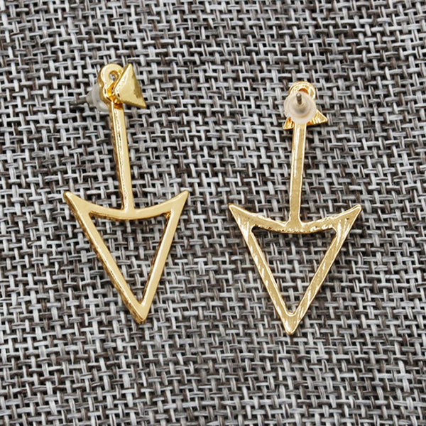 Women's Stud Hollow Arrowhead Metal Drop Earrings