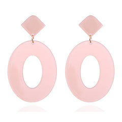 Women's European Oval Acrylic Drop Earrings