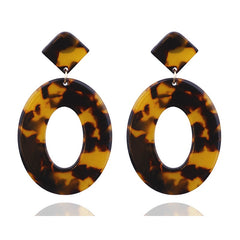 Women's European Oval Acrylic Drop Earrings