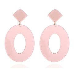 Women's European Oval Acrylic Drop Earrings