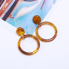 Women's European Oval Acrylic Drop Earrings