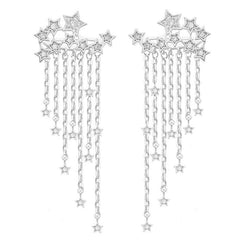 Women's European Long Tassel Star Drop Earrings