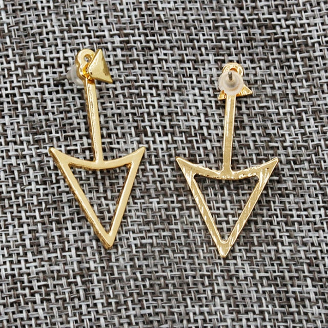 Women's Stud Hollow Arrowhead Metal Drop Earrings