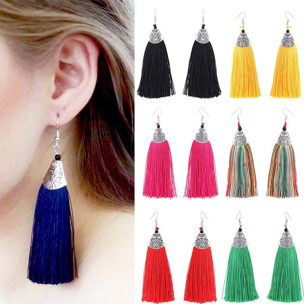 Women's Bohemian Retro Tassel Drop Earrings