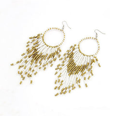 Women's Bohemian Long Tassel Acrylic Drop Earrings