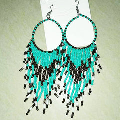 Women's Bohemian Long Tassel Acrylic Drop Earrings