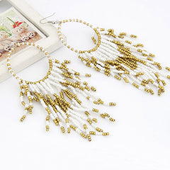 Women's Bohemian Long Tassel Acrylic Drop Earrings