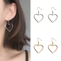 Women's Hollow Heart Drop Earrings