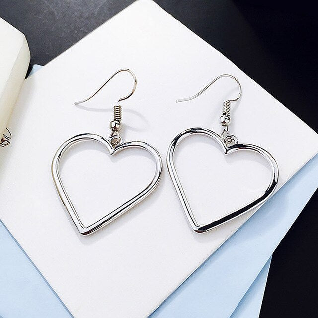 Women's Hollow Heart Drop Earrings