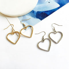 Women's Hollow Heart Drop Earrings