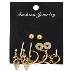 Women's Set of 6 Geometric Metal '2.0' Earrings