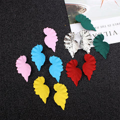 Women's Acrylic Leaf Post Earrings