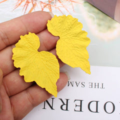 Women's Acrylic Leaf Post Earrings