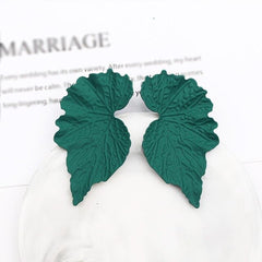 Women's Acrylic Leaf Post Earrings