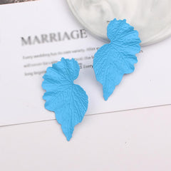 Women's Acrylic Leaf Post Earrings