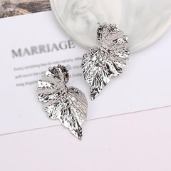 Women's Acrylic Leaf Post Earrings