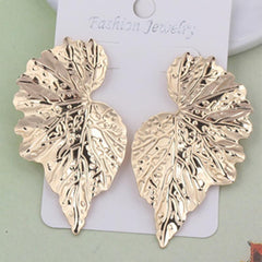 Women's Acrylic Leaf Post Earrings