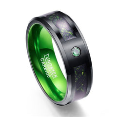 Men's Zirconia Tungsten Carbide 'Black Dragon' Ring