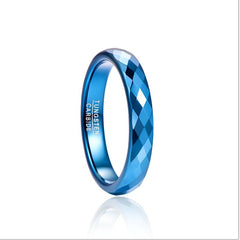 Women's 4mm Tungsten Carbide Hammered Finish Ring