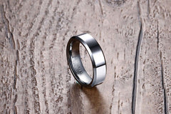 Women's 6mm Silver Tungsten Carbide Ring