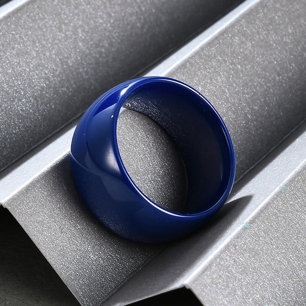 Women's 11mm Simple Solid Color Tungsten Carbide Ring