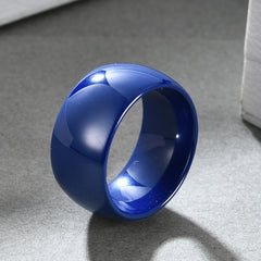 Women's 11mm Simple Solid Color Tungsten Carbide Ring