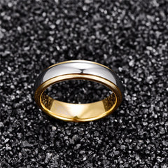 Women's 6mm Dome Polished Gold Tungsten Carbide Ring