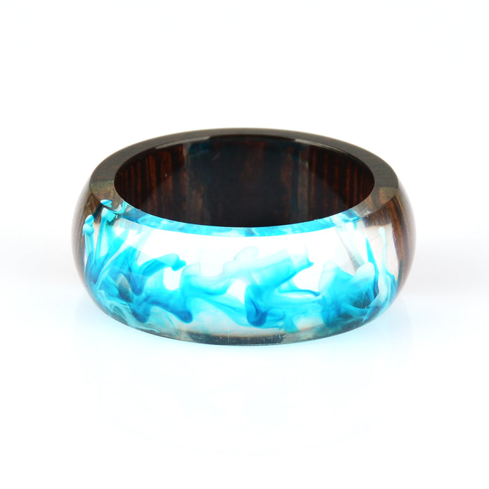 Women's 8mm 'Wood and Lava' Acetate Acrylic Ring