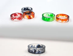 Women's 6mm 'Fire in Time' Acetate Acrylic Ring