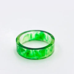 Women's 6mm 'Fire in Time' Acetate Acrylic Ring